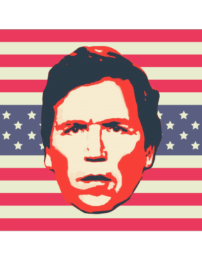 Tucker Carlson | 15oz. Accent Mug | Patriotic Look